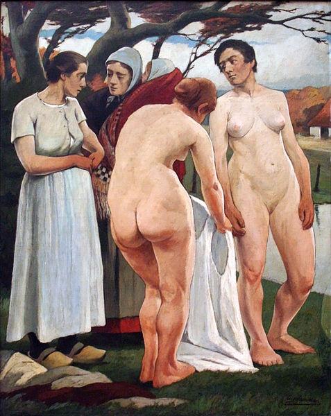 Eugene Laermans Women Bathing oil painting picture